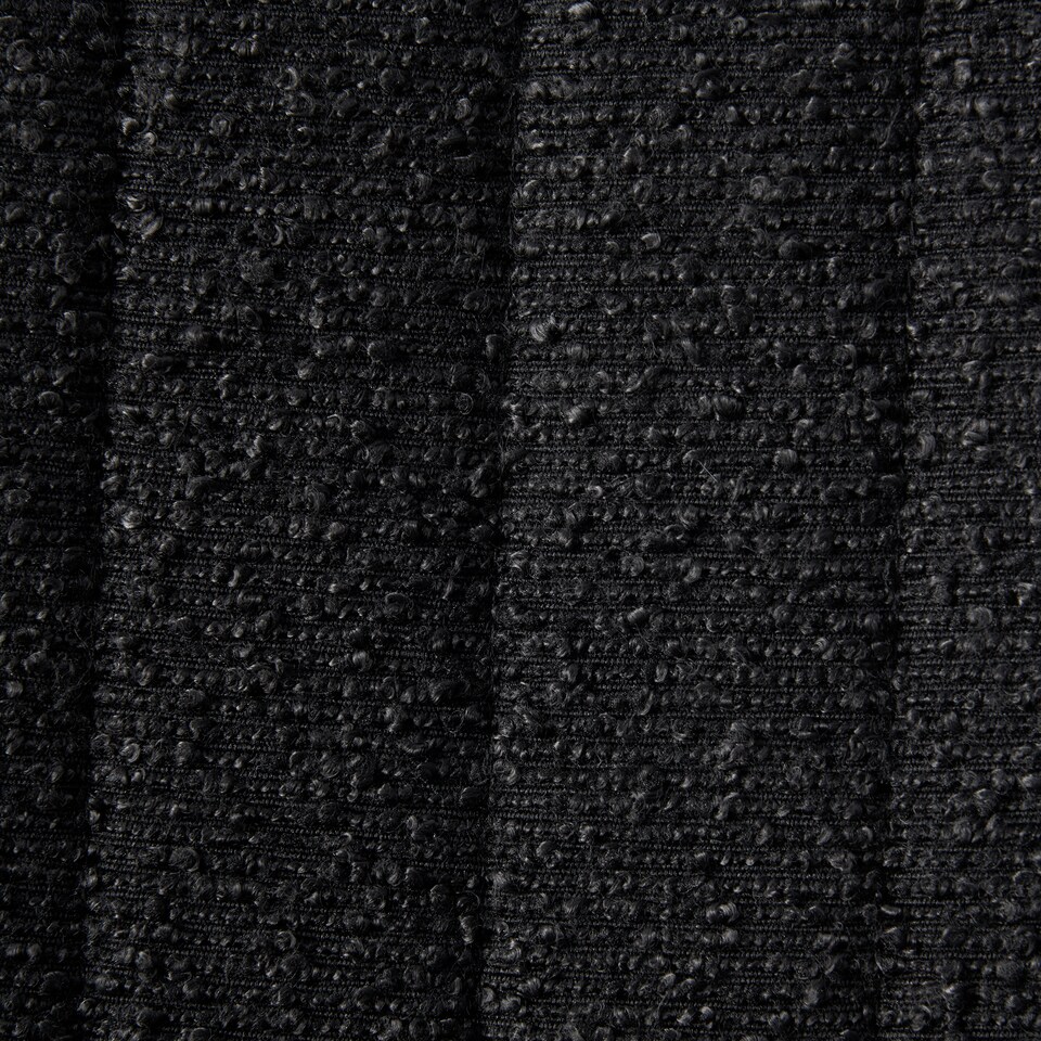 image 1 of Set of 4 Teddy Faux Fur Stitched Design Dining Chairs Black Bella by MCC