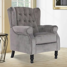 Windsor Luxury Pushback Recliner Armchair Grey