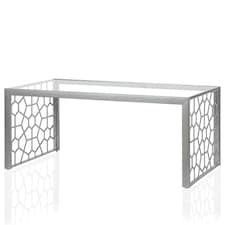 Juliette Glass Top C. Table Silver Temp. Glass Silver | Silver