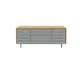 image 2 of Venice TV-Stand with 2 Doors & 2 Drawers Grey/Oak | Grey | Grey and Oak | One Size | 101