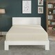 image 2 of Polycotton Fitted Sheet Extra Deep 40cm Skirt Easy Care | Cream | Double