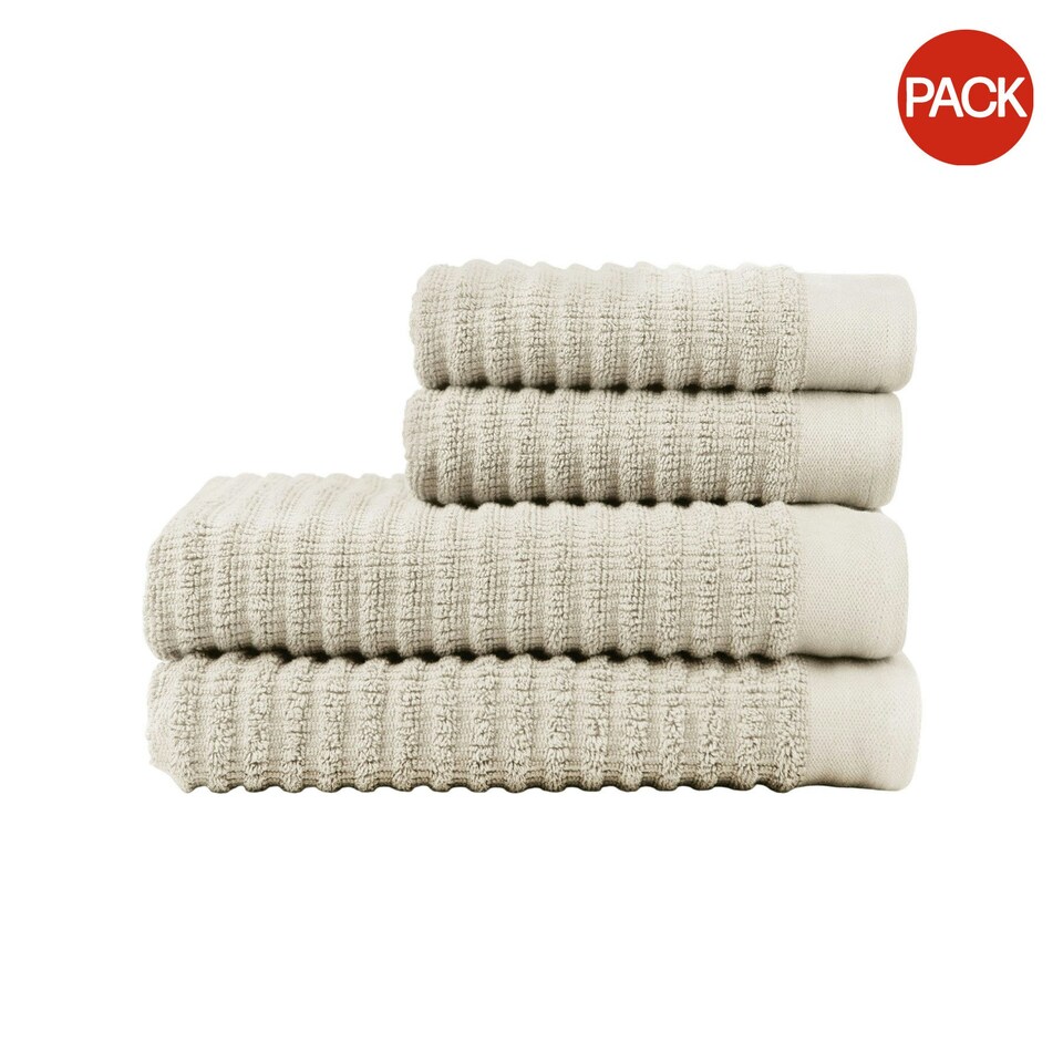 image 1 of Vinga Landro Towel Set (Pack of 4) - Off White - One Size Cream | One size