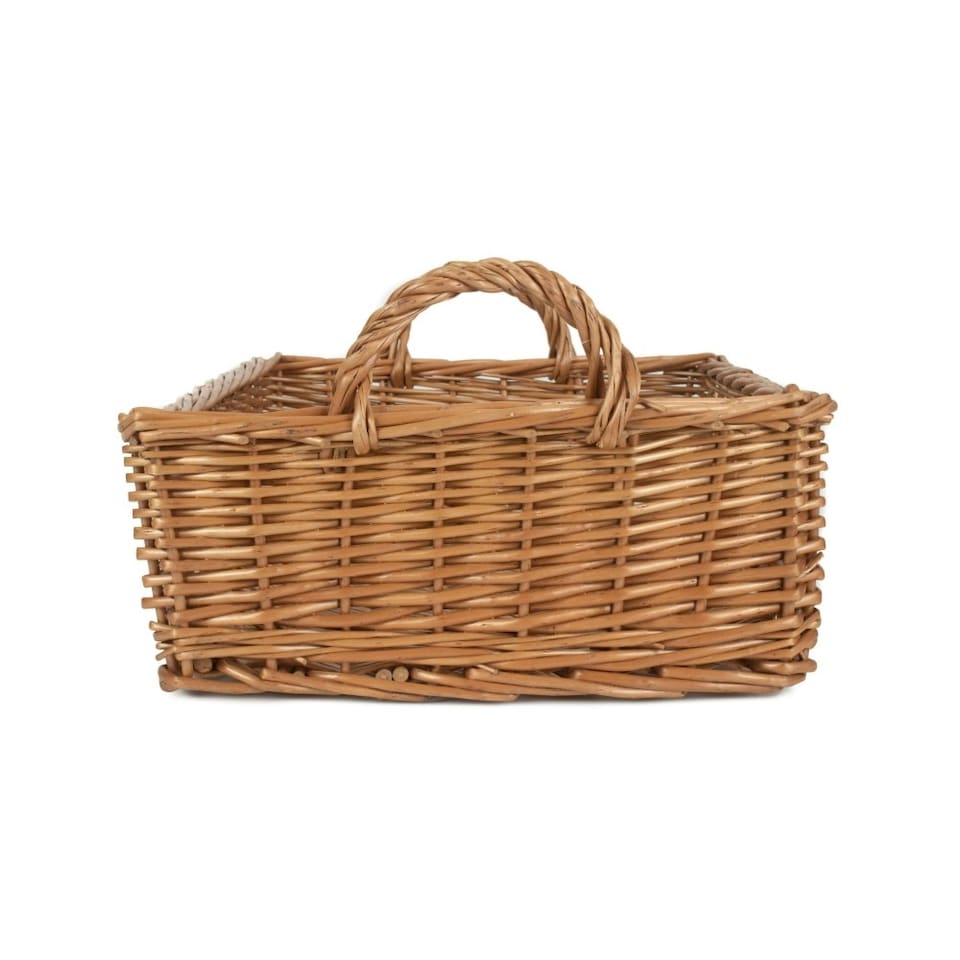 image 1 of Medium Wicker Rectangular Display Basket Brown | Brown