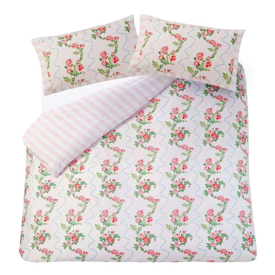 image 1 of Cath Kidston Rose Flutter Duvet Cover Set - Pink Pink | King