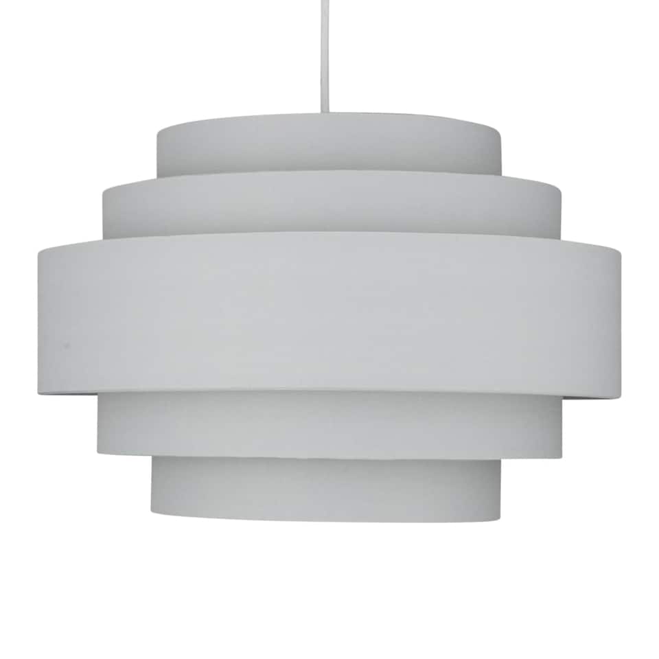 image 1 of Pair of Light Grey 5 Tier Light Shades | Grey | Large | 2