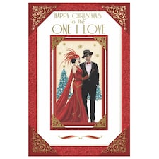 To The One I Love Couple Photo Frame Design Christmas Card