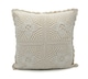 image 1 of Floral Crochet Detail Cushion - 45cm x 45cm | Cream | Landon