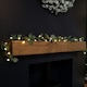 image 2 of 1.8m LED Artificial Eucalyptus Garland with Warm White Lights - Battery Operated Green Leaf Foliage for Indoor Christmas Decor