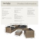 image 6 of Garden Furniture Set Pisa - modular sofa, armchair, coffee table, cushion storage box | Brown | nature | 67 x 75 x 64,50 cm | 1