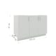 image 4 of JD Greta Adjustable Legs Kitchen Sink Unit 1200mm Cabinet With Doors - Grey Matt