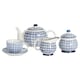 image 1 of Nicola Spring 15 Piece Hand-Printed Tea Set - Navy