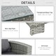 image 5 of Outsunny 6Pcs Rattan Sofa Set Coffee Table Footstool Outdoor w/ Cushion