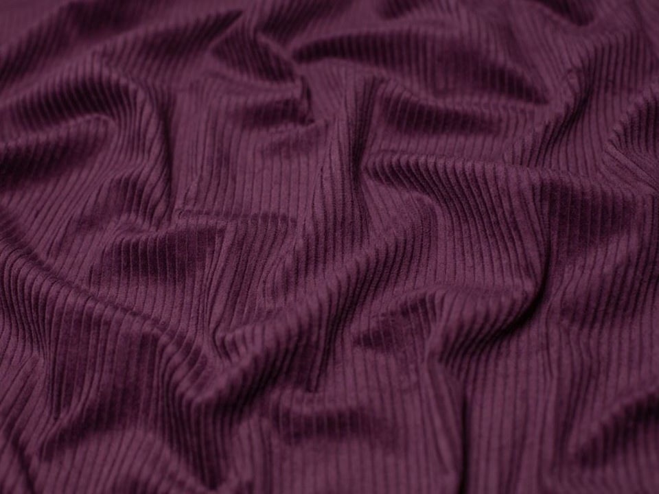 Minerva Core Range Wine 5 Wale Cotton Jumbo Cord Fabric for Dressmaking, 142cm / 55" Wide - per metre