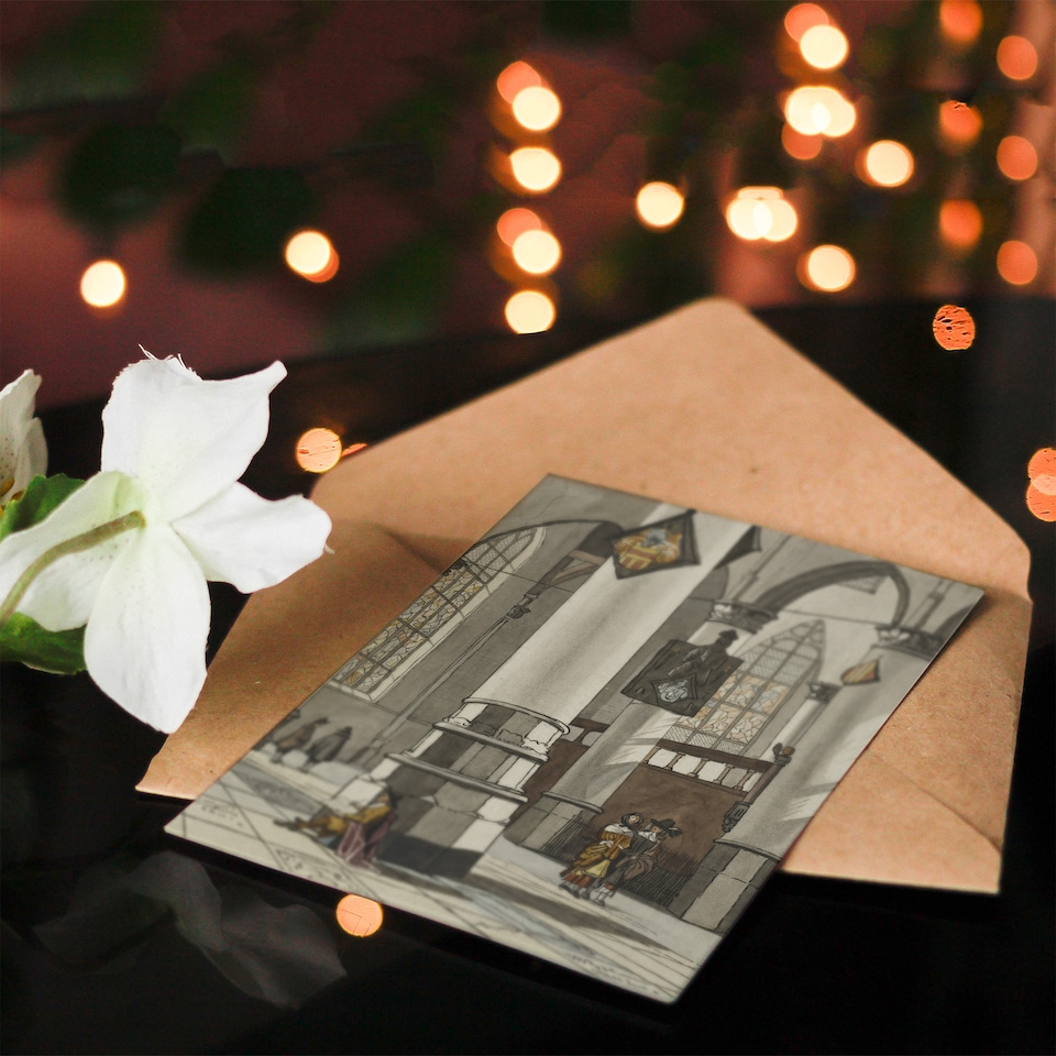 image 1 of Cornelis Ploos van Amstel Gothic Church Interior Art Greeting Card