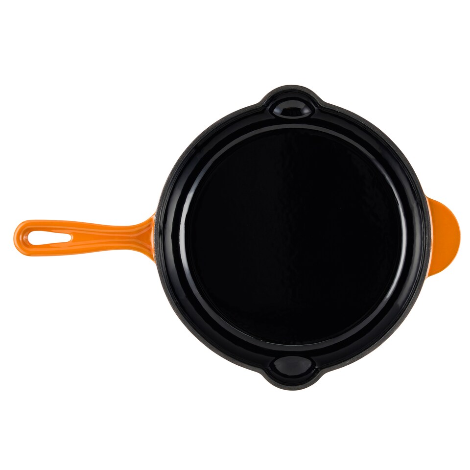 Cooks Professional 26cm Cast Iron Frying Pan with Enamel Interior ...