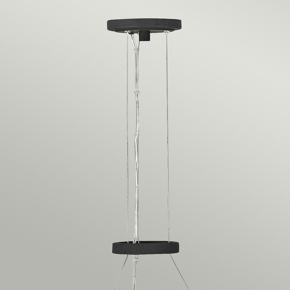 image 1 of Hinkley Willow Cylindrical Pendant Ceiling Light Carbon Black with Deluxe Gold
