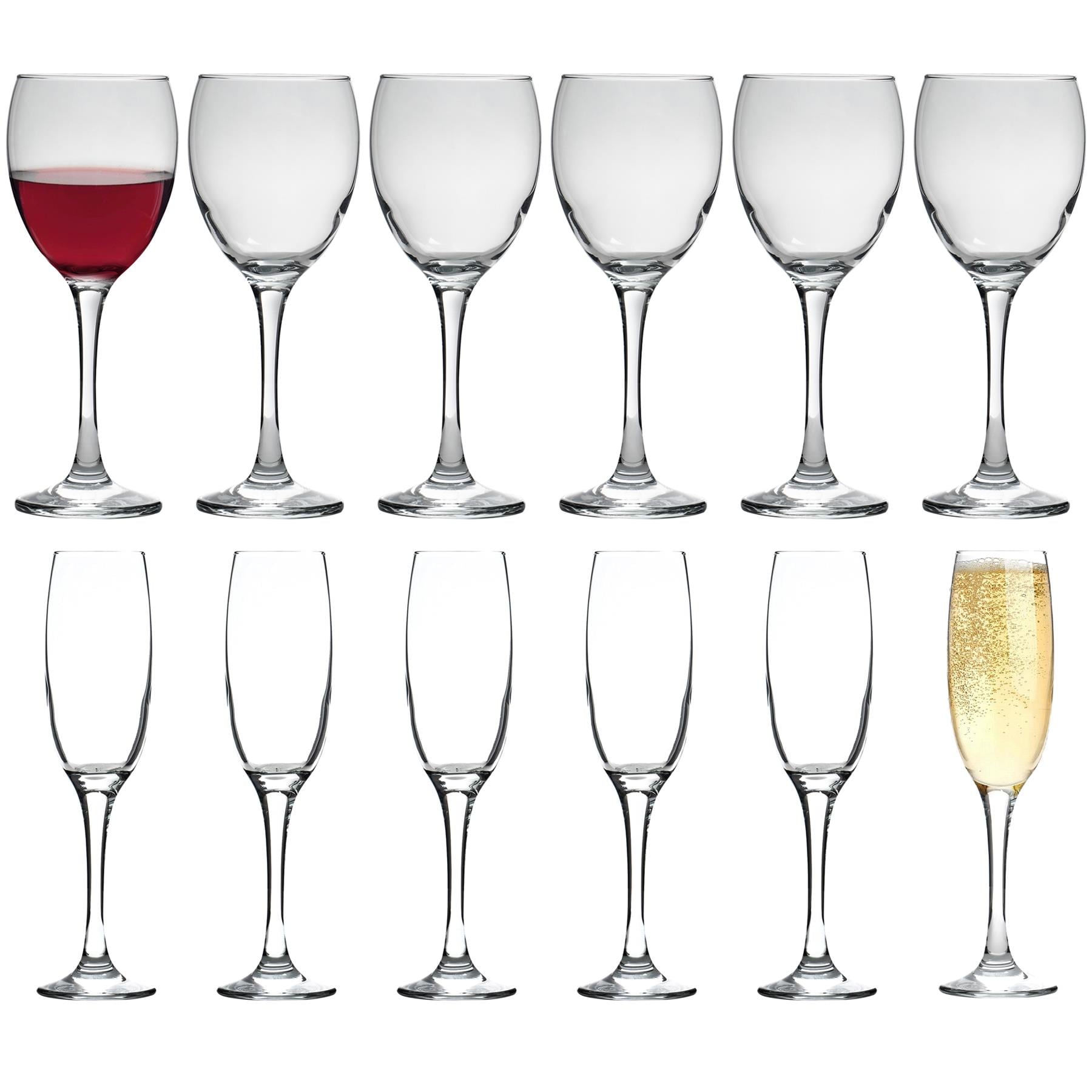 LAV 12pc Venue Stemware Set - Clear Clear Clear 12