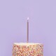 image 2 of Metallic Rose Gold Skinny Birthday Candles with Holders - Pack of 12