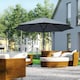 image 2 of Outsunny Outdoor Market Table 3(m) Parasol Umbrella Sun Shade with 8 Ribs, Grey