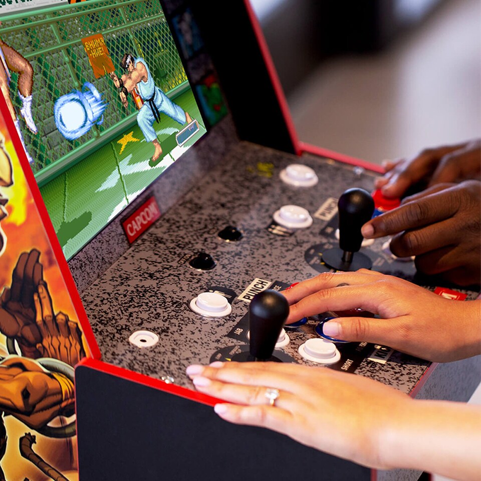 image 1 of Arcade1Up Street Fighter Turbo Legacy Yoga Flame 14-in-1 Wifi Enabled Arcade Machine | Orange