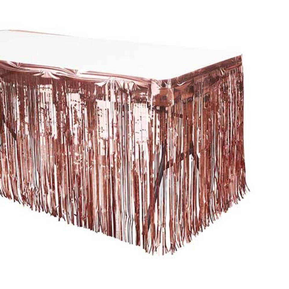 Rose Gold Foil Table Skirt 160cm x 70cm