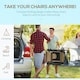 image 4 of Outsunny 2 Pcs Zero Gravity Lounger Folding Recliner Chair Cup Holder Brown