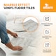 image 2 of NOVECRAFTO Vinyl Floor Tiles Self Adhesive – 12x12in Peel and Stick Flooring for Kitchen, Bathroom & Living Room – Beige Marble Flow Design | Brown | 2.79 sqm