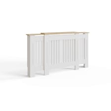 Longslow Adjustable Radiator Cover | White | White
