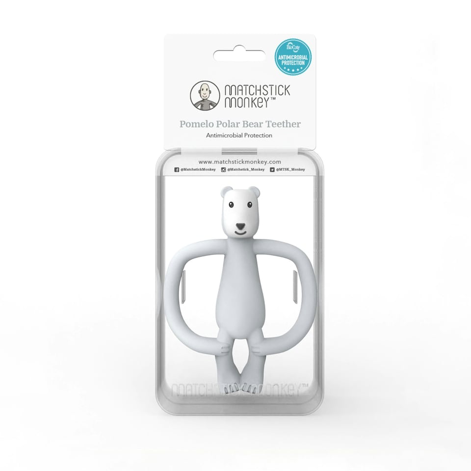 image 1 of Matchstick Monkey Animal Teether Pomelo Polar Bear