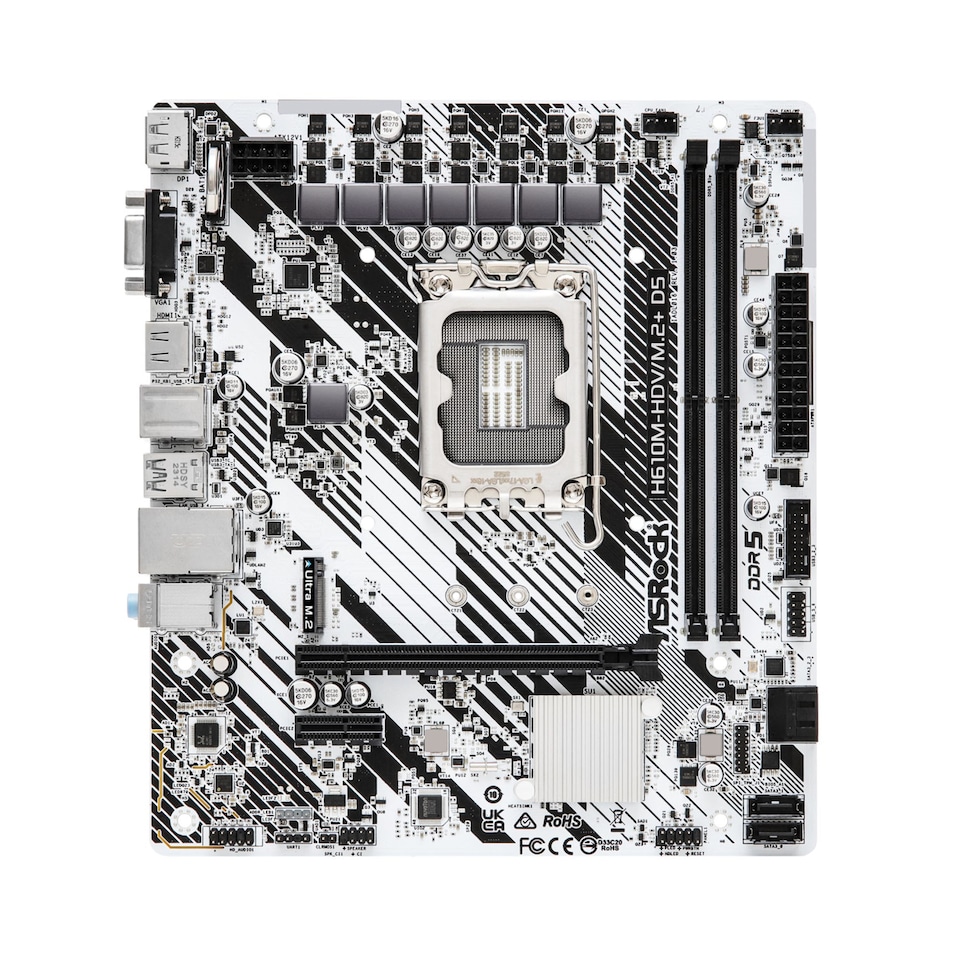 image 1 of Asrock H610M-HDV M.2plus D5 Intel H610 DDR5 Micro-ATX Socket LGA 1700 Motherboard - H610M-HDV M.2plus D5