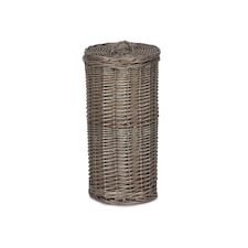3 Toilet Roll Holder Round Wicker Holder | Brown | Brown | One Size