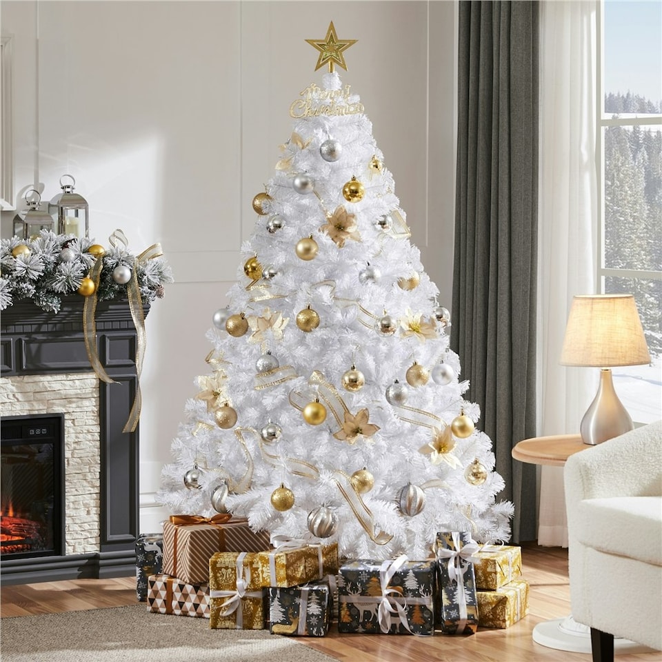 image 1 of Yaheetech 183cm Artificial Christmas Tree with Foldable Stand