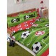 image 1 of Bedding & Beyond Football Duvet Cover Set - Red/Green - Double | Red | Double