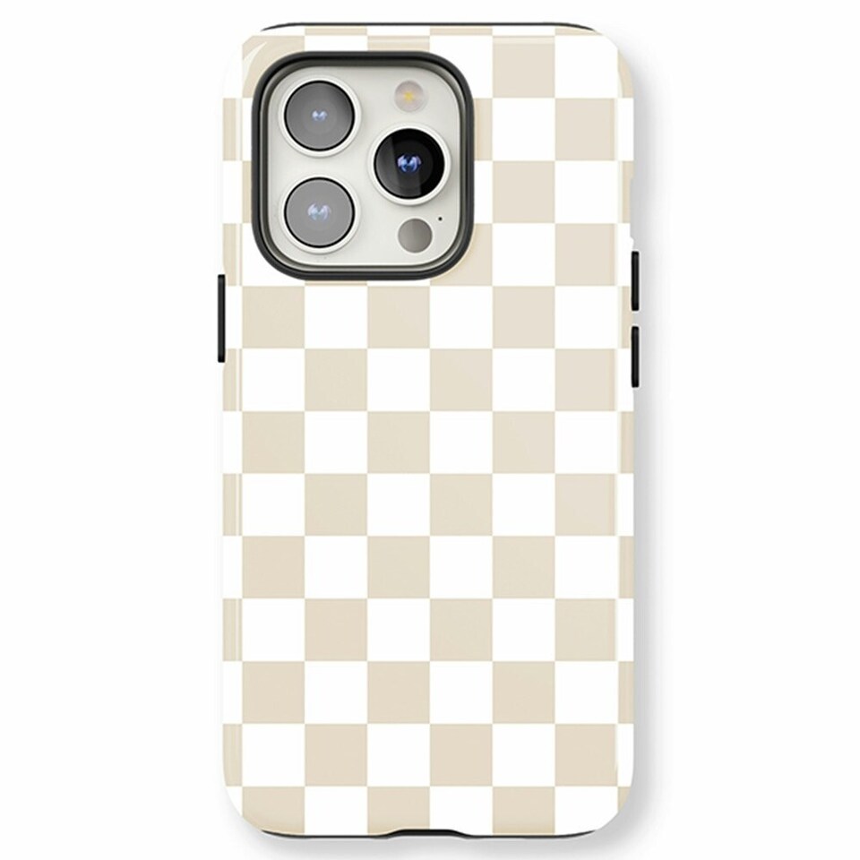 image 1 of Neutral Checkerboard Phone Case | Brown | iPhone 16 Plus
Slim | iPhone 16 Plus
Slim