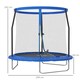 image 3 of SPORTNOW 8ft Outdoor Trampoline with Safety Enclosure Net, Blue