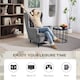 image 5 of HOMCOM Wingback Chair, Modern Accent Chair for Living Room Bedroom Grey