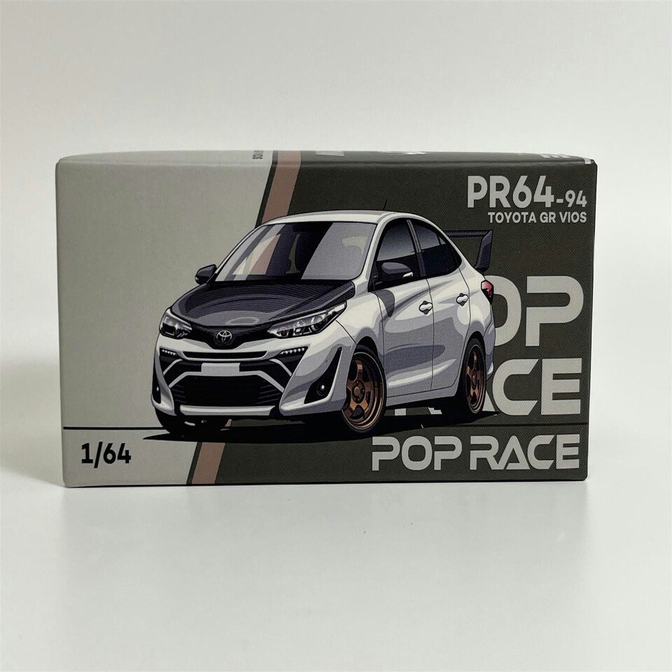 image 1 of Toyota GR Vios White 1:64 Scale Pop Race PR640094