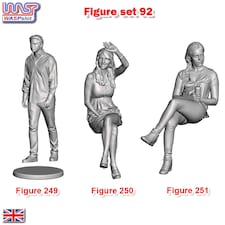Trackside Unpainted Figures x 3 Scenery Display Set 92 New 1:32 Scale WASP