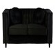 image 1 of Farah Two Seat Black Velvet Sofa Black