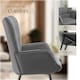 image 7 of Armchair Hygge - padded, armrests and ergonomic backrest, 150 kg load capacity | Grey | Fine cord anthracite/black | One Size | 1
