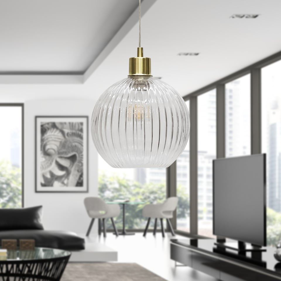 image 1 of Carss - Satin Brass Ceiling Pendant Flex Suspension Kit for Shades | Gold | Satin brass plate | Small | 1