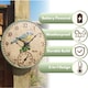 image 7 of Marco Paul 30cm Blue Bird Design Garden Clock and Thermometer Blue