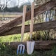 image 1 of Kent & Stowe Border Midi Hand Trowel and Fork Set, Ash Handles, Stainless Steel | Brown | 1 x Trowel, 1 x Fork | 1