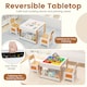 image 9 of COSTWAY Kids Table and 2 Chairs Set Multifunctional Natural