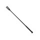 image 1 of Shires Threaded Leather Horse Riding Whip - Black - 21in