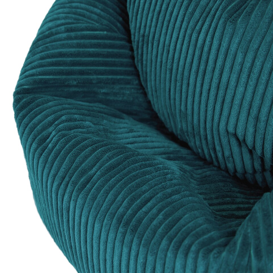 image 1 of icon Kids Kingston Cord Classic Bean Bag and Mini Square Footstool, Teal