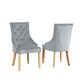 image 1 of Ravenna Velvet Dining Chairs - Set of 2 - Silver