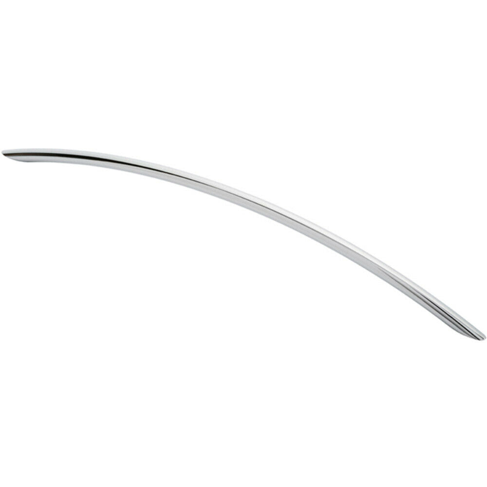 Loops Curved Bow Cabinet Pull Handle 408 x 10mm 352mm Fixing Centres Chrome