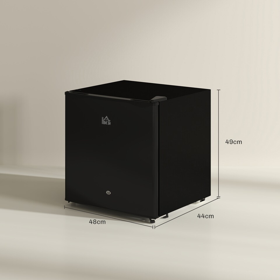image 1 of HOMCOM 46L Counter Top Fridge Mini Fridge with Lock Chiller Box Black