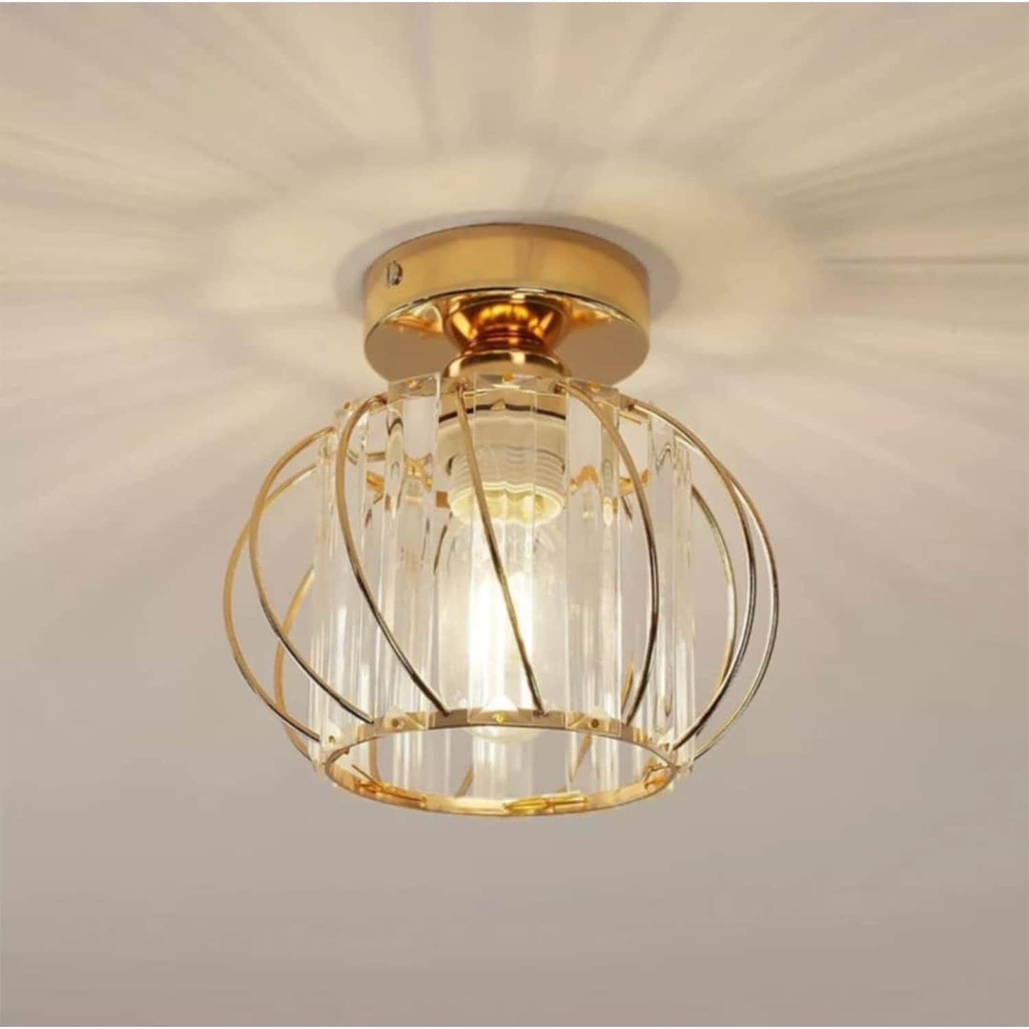 Modern Flush Mounted Ceiling Light Gold